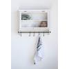 imageCreative CoOp Wood and Glass Wall Cabinet with Hooks