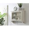 imageCreative CoOp Wood and Glass Wall Cabinet with Hooks