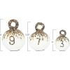 imageCreative Coop EC0188 Heavily Distressed Round Resin Weights with Handles Set of 3 Sizes Figures and Figurines OffWhiteOffwhite