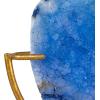 imageDecorative Agate Stone Slice on Metal StandBlue