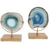 imageDecorative Agate Stone Slice on Metal StandBlue