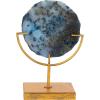 imageDecorative Agate Stone Slice on Metal StandBlue