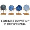 imageDecorative Agate Stone Slice on Metal StandBlue