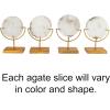imageDecorative Agate Stone Slice on Metal StandNatural