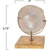 imageDecorative Agate Stone Slice on Metal StandNatural