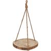 imageCreative CoOp Round Paulownia Wood Slice Hanging Pedestal Large NaturalLarge