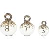 imageCreative Coop EC0188 Heavily Distressed Round Resin Weights with Handles Set of 3 Sizes Figures and Figurines OffWhiteOffwhite