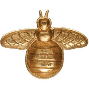imageCreative CoOp Decorative Cast Iron Gold Bee Shaped Dish