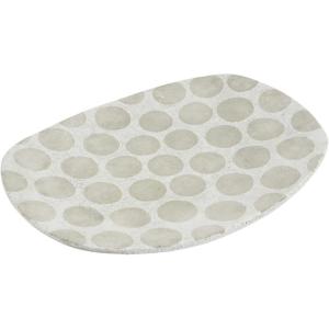 imageCreative CoOp Decorative Terracotta Wax Relief Dots Natural Platter White