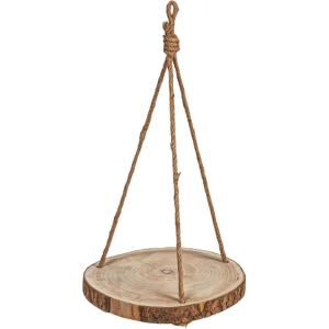 imageCreative CoOp Round Paulownia Wood Slice Hanging Pedestal Large NaturalLarge