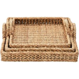 imageCreative CoOp S3 Decorative Water Hyacinth Tray Natural 3