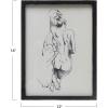 imageCreative CoOp Nude Sketch with Wood Frame and Glass Cover Black and White Wall Art 16quot L x 1quot W x 12quot H