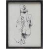 imageCreative CoOp Nude Sketch with Wood Frame and Glass Cover Black and White Wall Art 16quot L x 1quot W x 12quot H
