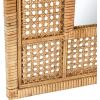 imageCreative CoOp 235quot Square Modern Wood and Rattan Wall Mirror