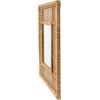 imageCreative CoOp 235quot Square Modern Wood and Rattan Wall Mirror
