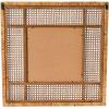 imageCreative CoOp 235quot Square Modern Wood and Rattan Wall Mirror