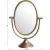imageCreative CoOp Antique Aluminum Swivel Vanity Mirror Brass