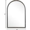 imageCreative CoOp Arched Metal Framed Wall Mirror with Distressed Finish Black
