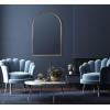 imageCreative CoOp Arched Metal Framed Wall Mirror with Metal Trim Gold