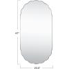 imageCreative CoOp Contemporary Farmhouse Oval Glass Wall Mirror with Wood Frame Black