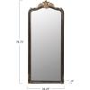 imageCreative CoOp Distressed Resin Framed Wall Mirror Black and Gold