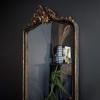 imageCreative CoOp Distressed Resin Framed Wall Mirror Black and Gold
