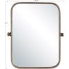 imageCreative CoOp Metal Framed Pivoting Wall Mirror BlackCopper