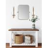 imageCreative CoOp Metal Framed Pivoting Wall Mirror BlackSilver