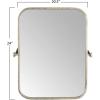 imageCreative CoOp Metal Framed Pivoting Wall Mirror BlackSilver