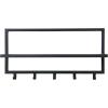 imageCreative CoOp Minimalist Metal and Wood 5 Hooks Black Wall Shelf