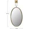 imageCreative CoOp Oval Metal Framed Wall Mirror with Bracket Gold