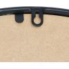 imageCreative CoOp Round Metal Framed Wall Mirror with Wood Shelf Black and Natural 24quot