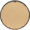 imageCreative CoOp Round Metal Framed Wall Mirror with Wood Shelf Black and Natural 24quot
