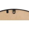 imageCreative CoOp Round Metal Framed Wall Mirror with Wood Shelf Black and Natural 24quot