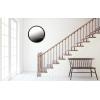 imageCreative CoOp Round Metal Framed Wall Mirror with Wood Shelf Black and Natural 24quot