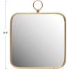 imageCreative CoOp Rounded Edge Square Metal Framed Wall Mirror Gold