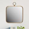 imageCreative CoOp Rounded Edge Square Metal Framed Wall Mirror Gold