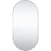 imageCreative CoOp Contemporary Farmhouse Oval Glass Wall Mirror with Wood Frame Black