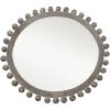 imageCreative CoOp Mango Wood Dot Round Wall Mirror Blackwashed