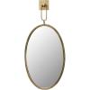 imageCreative CoOp Oval Metal Framed Wall Mirror with Bracket Gold