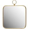 imageCreative CoOp Rounded Edge Square Metal Framed Wall Mirror Gold