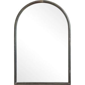 imageCreative CoOp Arched Metal Framed Wall Mirror with Distressed Finish Black