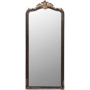 imageCreative CoOp Distressed Resin Framed Wall Mirror Black and Gold