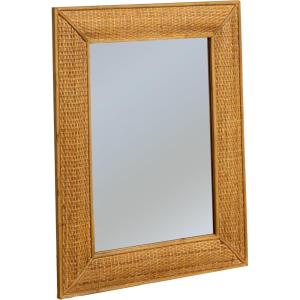 imageCreative CoOp Firwood and Rattan Wall Black MirrorNatural