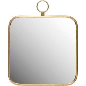 imageCreative CoOp Rounded Edge Square Metal Framed Wall Mirror Gold