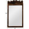 imageCreative CoOp 30 Inches Reclaimed Wood Framed Wall Mirror Natural