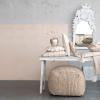imageCreative CoOp 4952 Inches Wood Frame Embossed Metal Flowers and Birds Antique White Wall Mirror