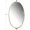 imageCreative CoOp Distressed Oval Metal Framed Pivoting Wall Mirror Gold