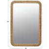 imageCreative CoOp Elegant Woven Rattan Wall Mirror Natural
