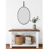 imageCreative CoOp Framed Oval Wall Mirror with Hanging BracketBlack